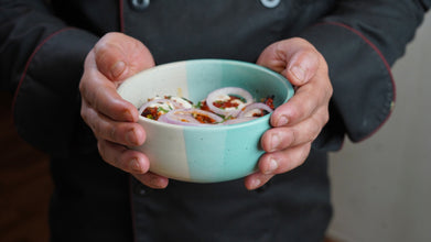 IZZYLYF Tritone Matte Finish Ceramic Bowl (500ml Each)