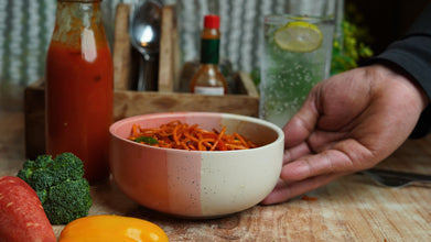 IZZYLYF Tritone Matte Finish Ceramic Bowl (500ml Each)