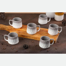 Tritone Bell-Curved Tea Cup Set of 6 (180ml Each)