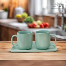 Peripheral  2 Coffee Mug (300ml Each) with 1 Tray By IZZYLYF