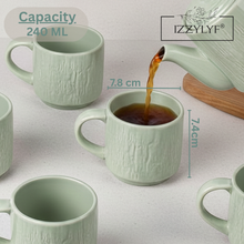 Sky Stone Classic Tea Cup Set of 6 (240ml Each)