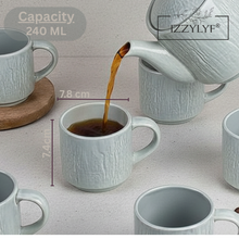 Sky Stone Classic Tea Cup Set of 6 (240ml Each)