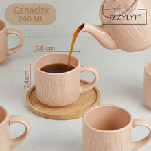 Sky Stone Classic Tea Cup Set of 6 (240ml Each)