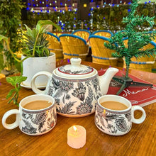 Printed Garden Bliss Tea Cups Set of 6 (150ml Each)