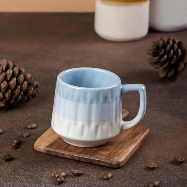 Tritone Bell-Curved Tea Cup Set of 6 (180ml Each)