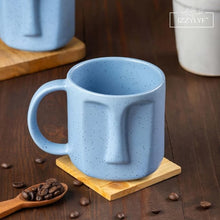 Expression Face-Shaped Ceramic Coffee Mug Set of 2 - (400ml Each)