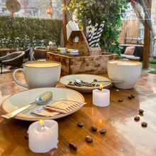 Cream White Cappuccino Large Coffee Cups with Saucer 250ml Each (Set of 6)