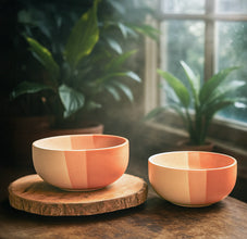 IZZYLYF Tritone Matte Finish Ceramic Bowl (500ml Each)