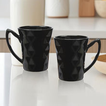 Diamond Cut Coffee Mug Set (350ml Each)