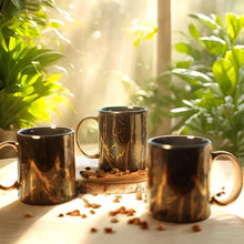 Black Golden Pipe Coffee Mug Set (370ml Each)