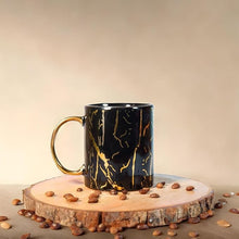 Black Golden Pipe Coffee Mug Set (370ml Each)