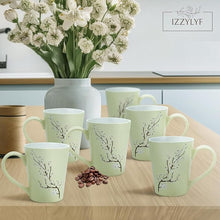 Printed Blossom Tea/ Coffee Mug Set (300ml Each)