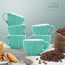 Diamond-Cut Cappuccino Coffee Cup Set of 6 (250ml Each)