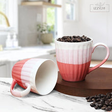 Peripheral Tritone Pink Color, Coffee Mug Set (300ml Each)