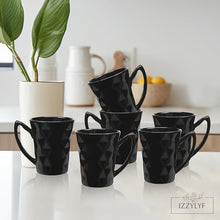 Diamond Cut Coffee Mug Set (350ml Each)