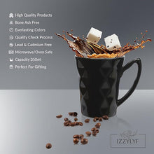 Diamond Cut Coffee Mug Set (350ml Each)