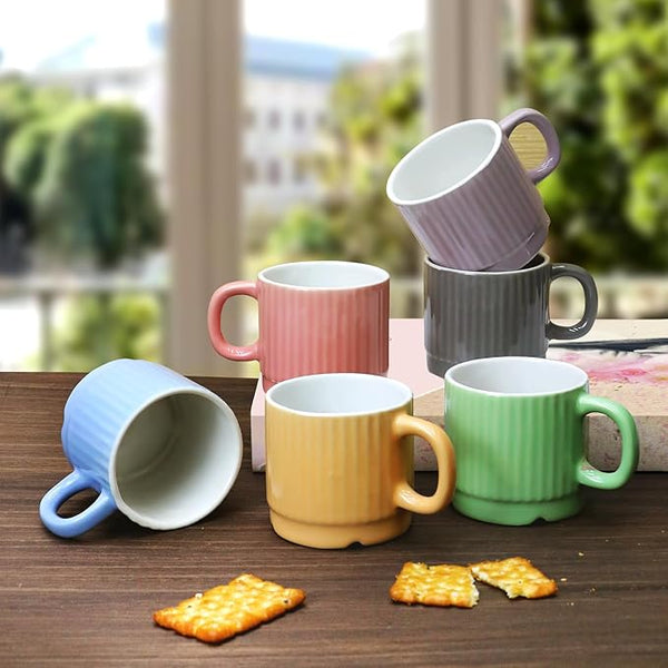 Peripheral Tea Cup Set of 6 (200ml Each)