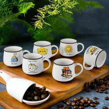 Elegant Emogy Printed White  Tea Cup Set of 6 (200ml Each)
