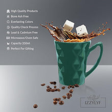 Diamond Cut Coffee Mug Set (350ml Each)