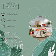 Green Printed Deer Ceramic Tea Cups Set of 6 (150ml Each)