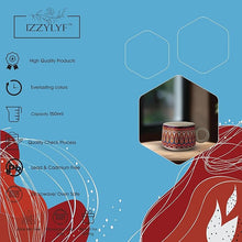 Rajasthani Paisley Printed Ceramic Tea Cups Set of 6 (150ml Each)