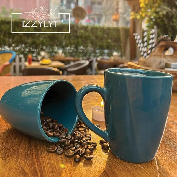 Ceramic Solid Color Coffee Mug Set ( 300ml Each)