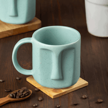 Expression Face-Shaped Ceramic Coffee Mug Set of 2 - (400ml Each)