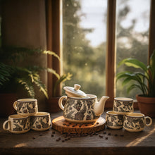 Printed Garden Bliss Tea Cups Set of 6 (150ml Each)