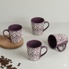 Leaf Design Ceramic Coffee Mug (200ml each)