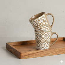 Leaf Design Ceramic Coffee Mug (200ml each)