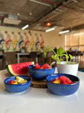 Ocean Sapphire Glow Ceramic Bowl Set - Set of 3