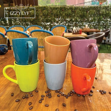 Ceramic Solid Color Coffee Mug Set ( 300ml Each)