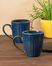 Peripheral Glam Blue Coffee Mug Set (300ml Each)