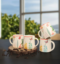 Printed Green Deer Coffee Mug Set (300ml Each)