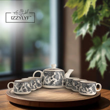 Printed Garden Bliss Tea Cups Set of 6 (150ml Each)