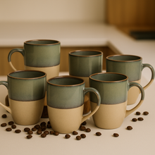Rustic Charm' Ceramic Coffee Mugs Set of 2