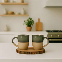 Rustic Charm' Ceramic Coffee Mugs Set of 2