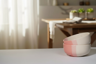 IZZYLYF Tritone Matte Finish Ceramic Bowl (500ml Each)