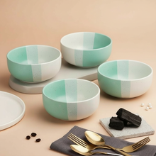 IZZYLYF Tritone Matte Finish Ceramic Bowl (500ml Each)