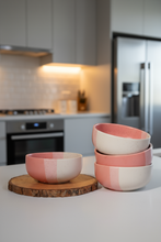 IZZYLYF Tritone Matte Finish Ceramic Bowl (500ml Each)