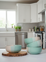 IZZYLYF Tritone Matte Finish Ceramic Bowl (500ml Each)