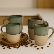Rustic Charm' Ceramic Coffee Mugs Set of 2